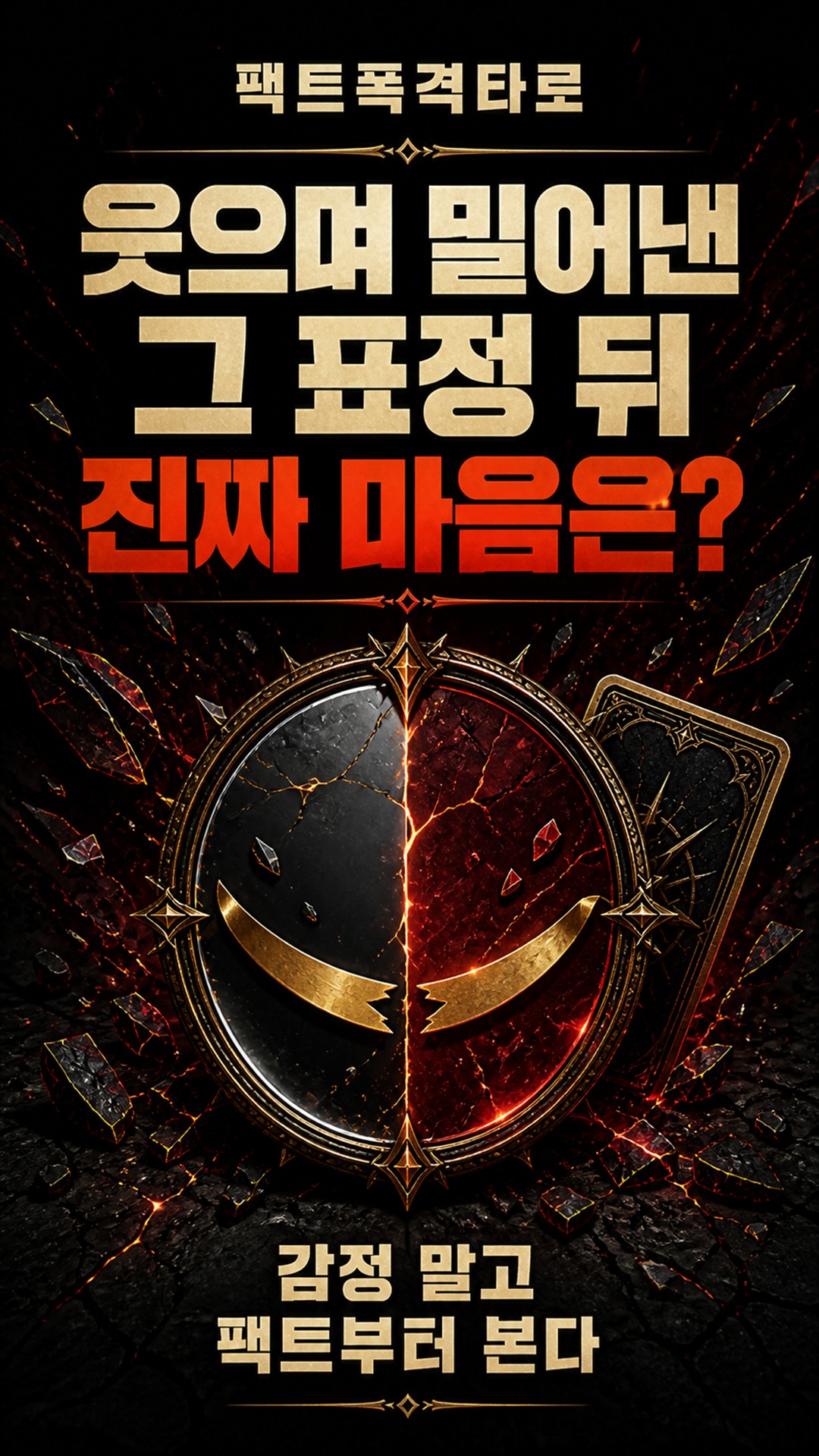 팩트폭격타로 [팩폭] 웃으며 밀어낸 그 사람, 당신한테 숨긴 찐 본심