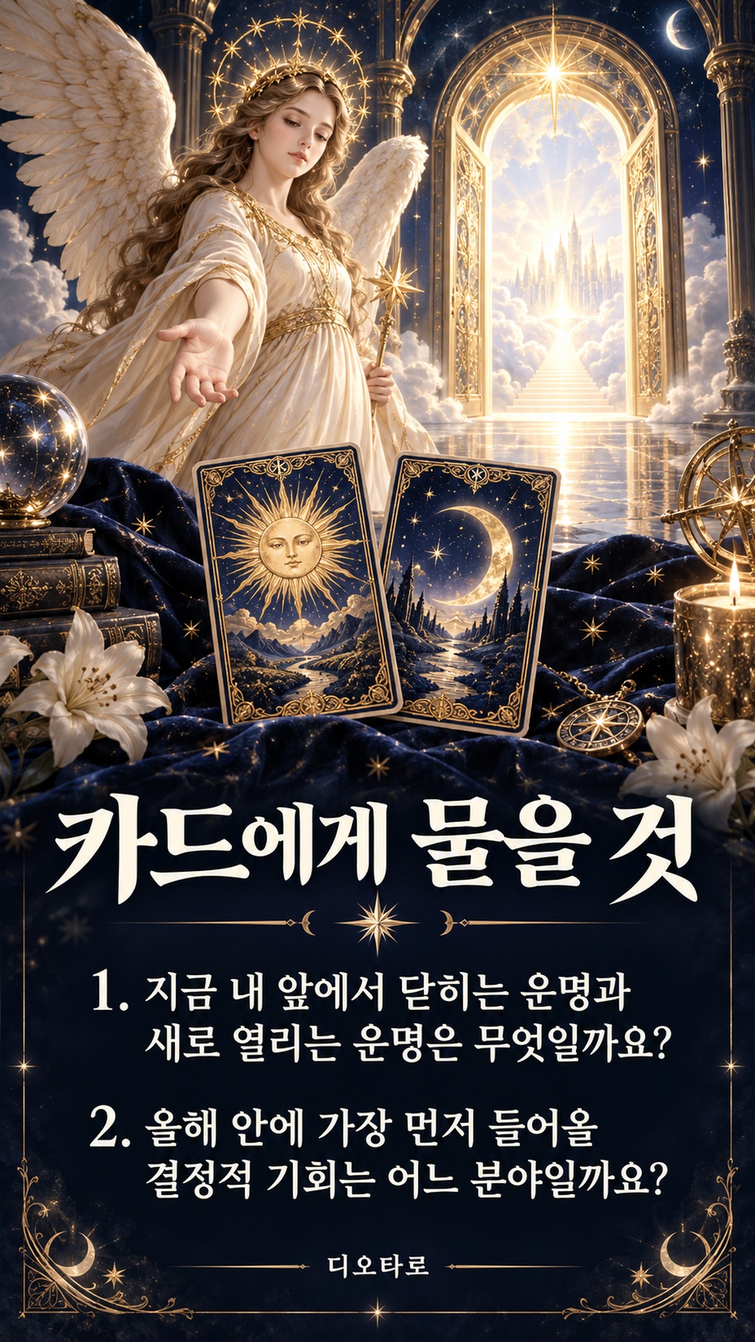 운명을읽는천사들 올해가 끝나기 전, 내 운명을 바꿀 결정적 기회는? 👼🔑#디오타로