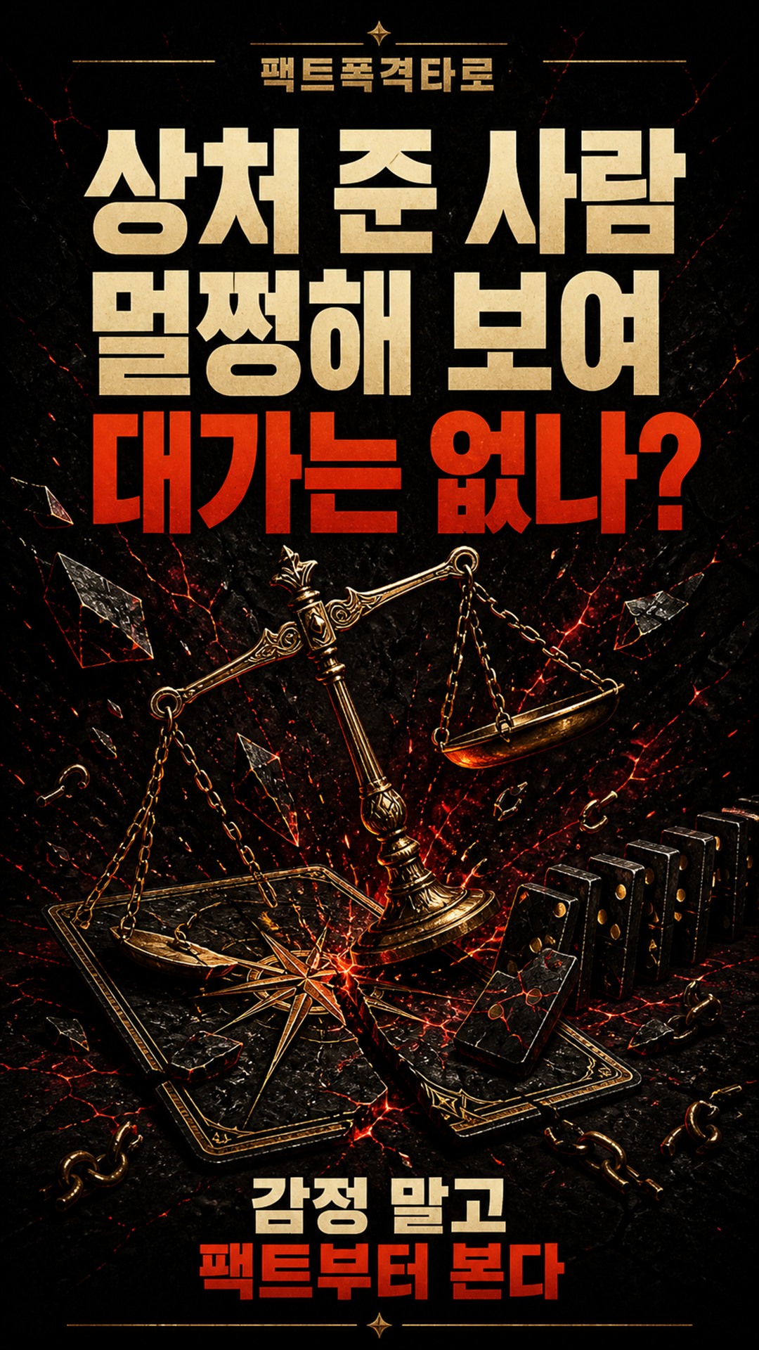 팩트폭격타로 [팩폭] 나 찢어놓고 편해하는 그 사람, 결국 맞을 벌