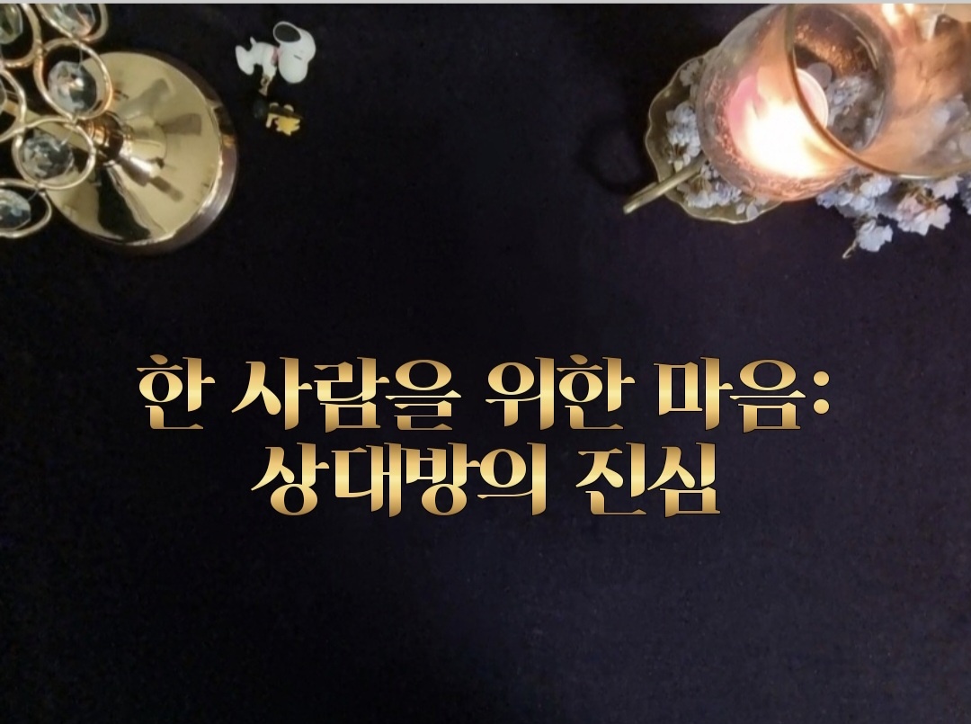 타로라포 한 사람을 위한 마음: 상대방의 진심(3400자~)