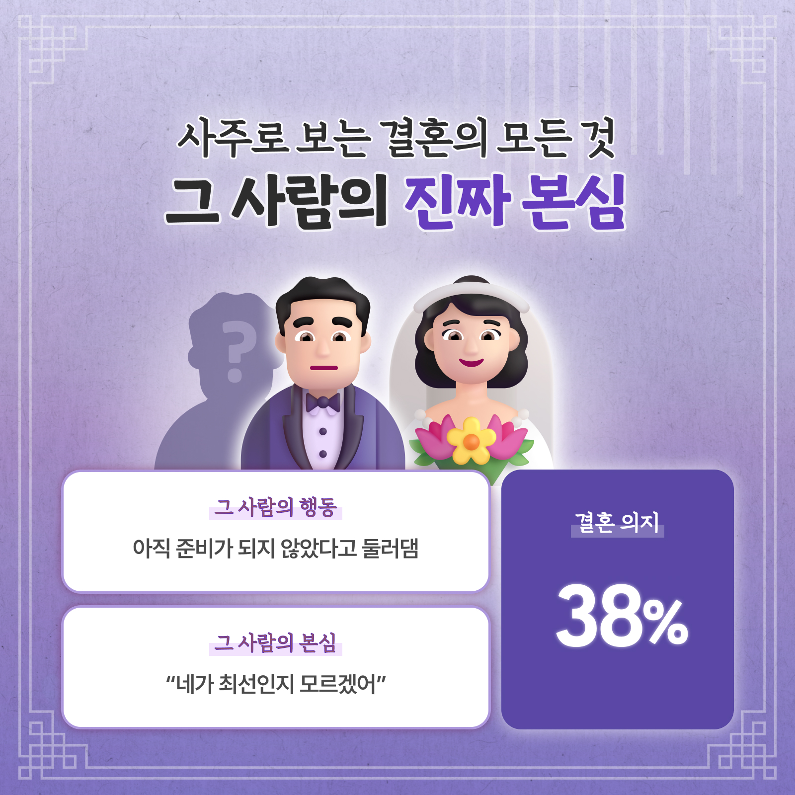 판밍밍 사주로 보는 결혼 : 그 사람의 본심 👤