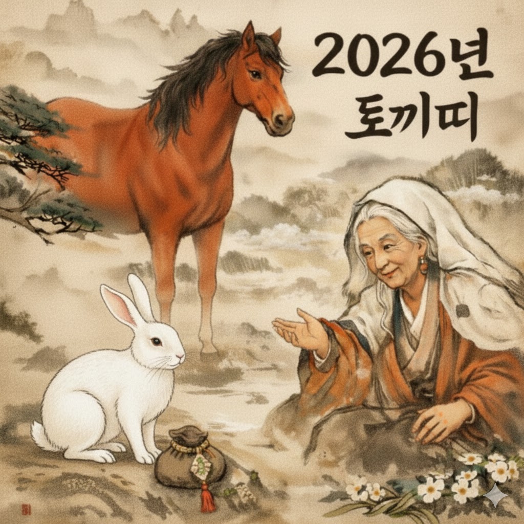 산신할머니 🐰2026년 병오년(丙午年) 묘 (卯, 토끼)띠🐰 한해운세