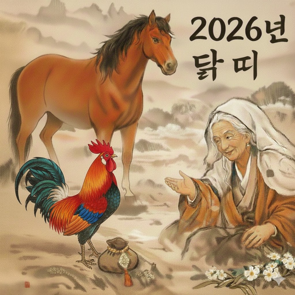 산신할머니 🐔2026년 병오년(丙午年)  유 (酉, 닭)띠 🐔 한해운세