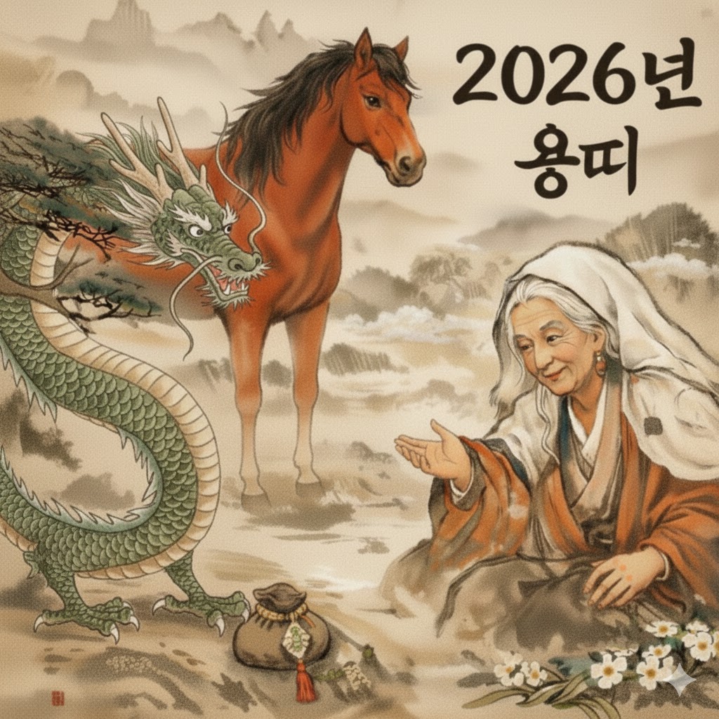 산신할머니 🐲2026년 병오년(丙午年) 진 (辰, 용)띠 🐲 한해운세