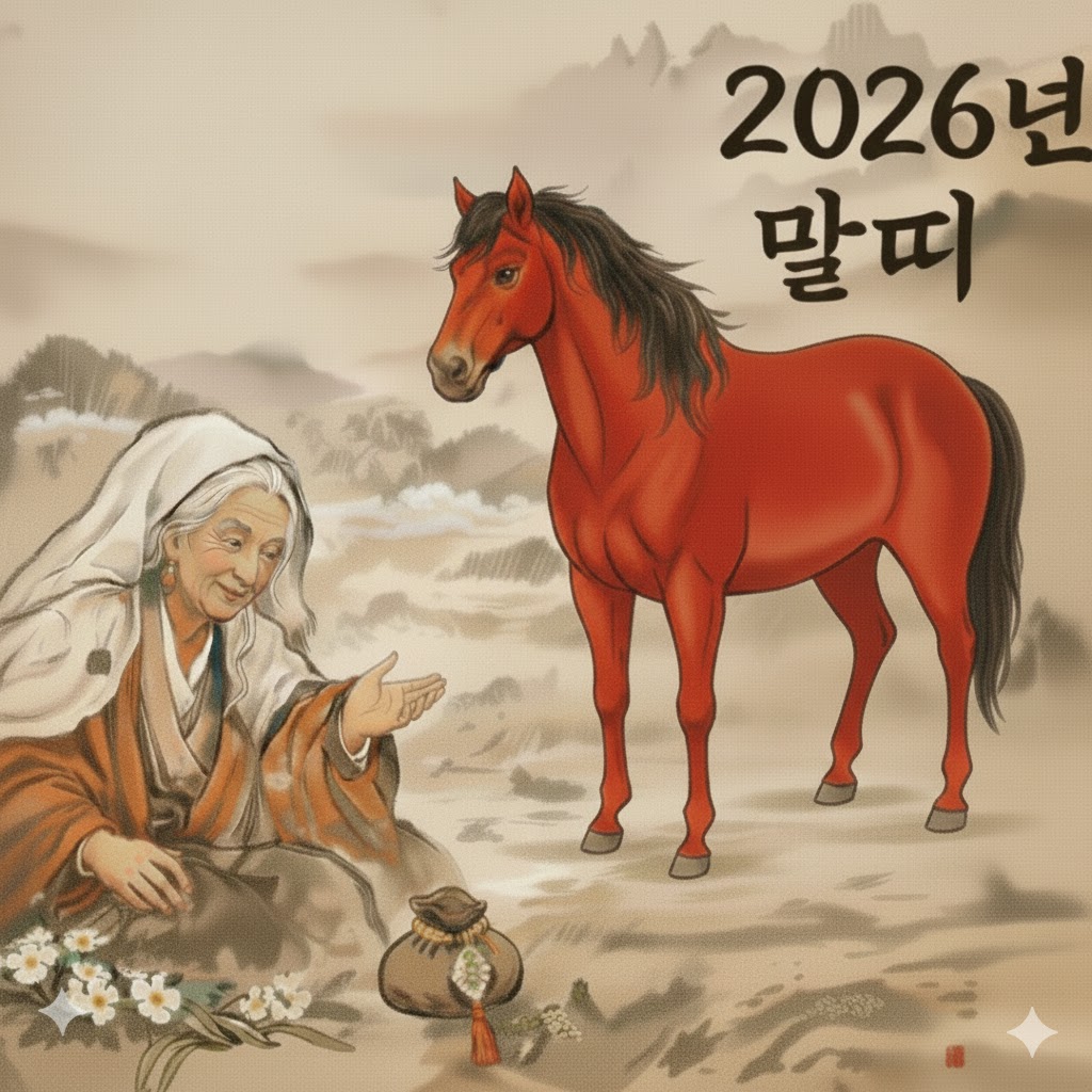 산신할머니 🐴2026년 병오년(丙午年) 오 (午, 말)띠 🐴 한해운세