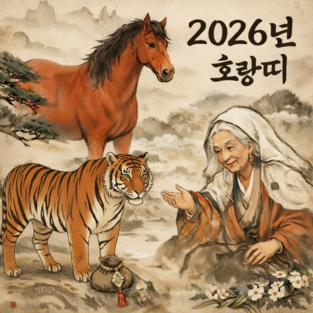 산신할머니 🐯2026년 병오년(丙午年) 인 (寅, 호랑이)띠🐯  한해운세