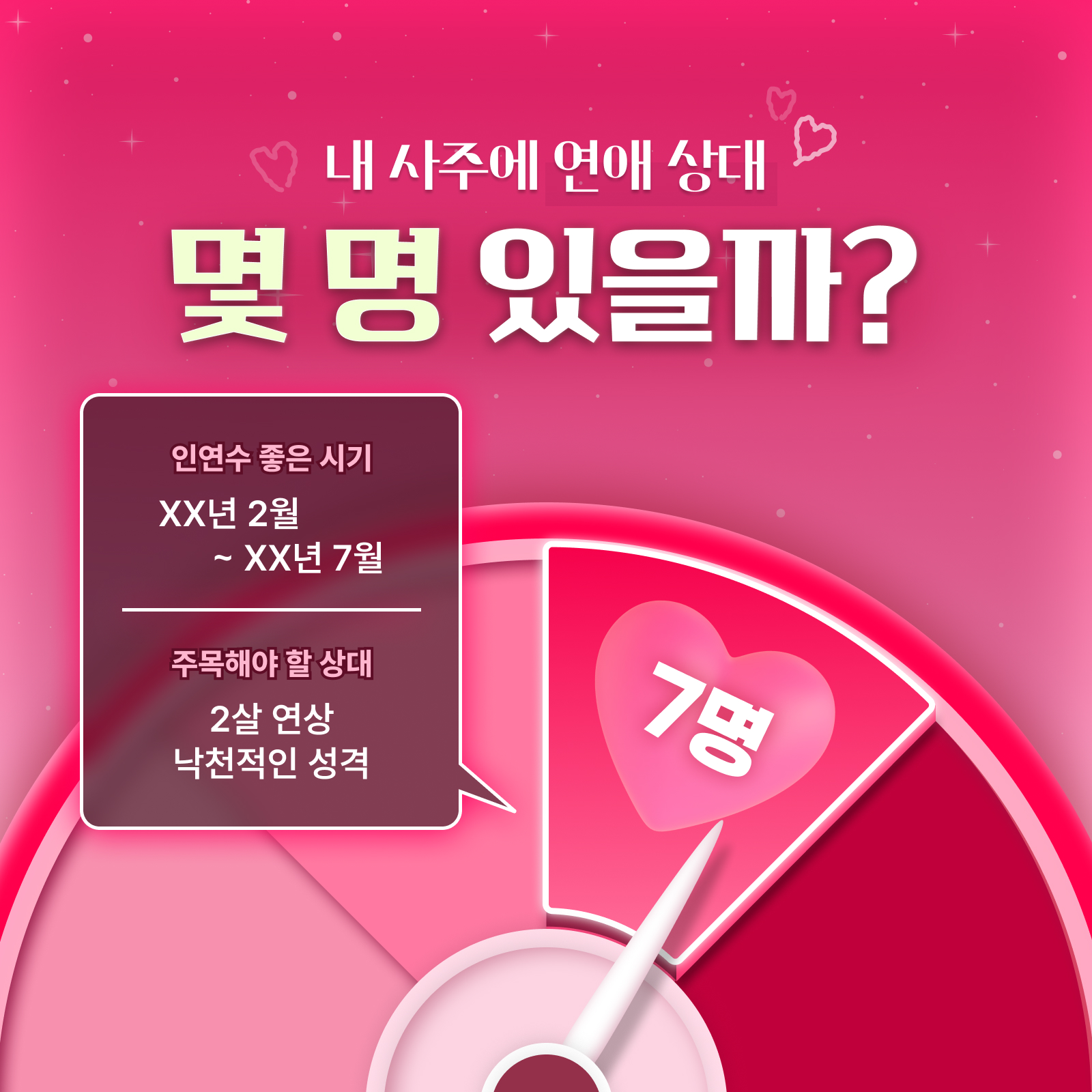 판밍밍 내 사주에 연애 상대 몇 명 있을까?