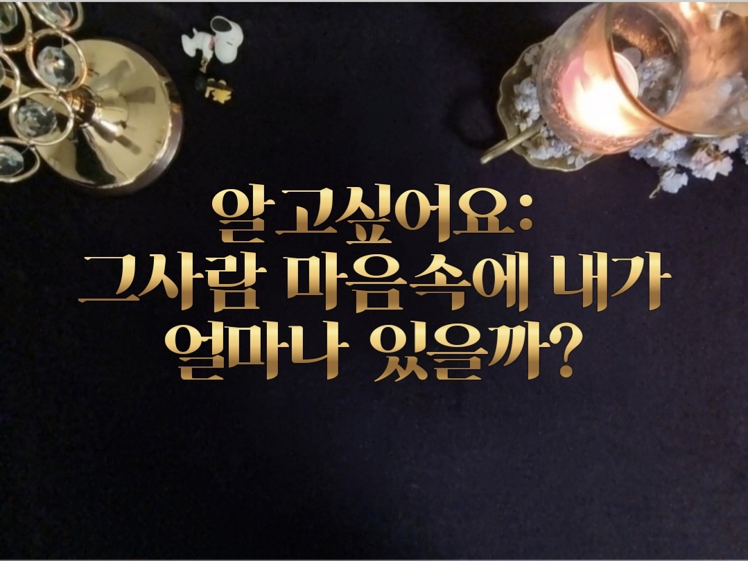 타로라포 🙏알고싶어요:그사람 마음속에 내가 얼마나 있을까? (3400자~)