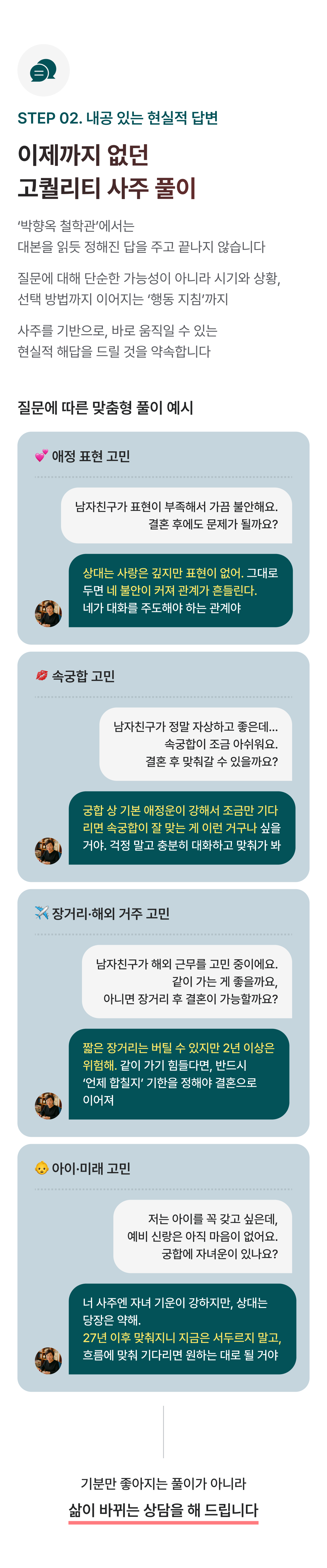 박향옥 철학관 결혼 궁합: 부부 합과 결혼 후 모습