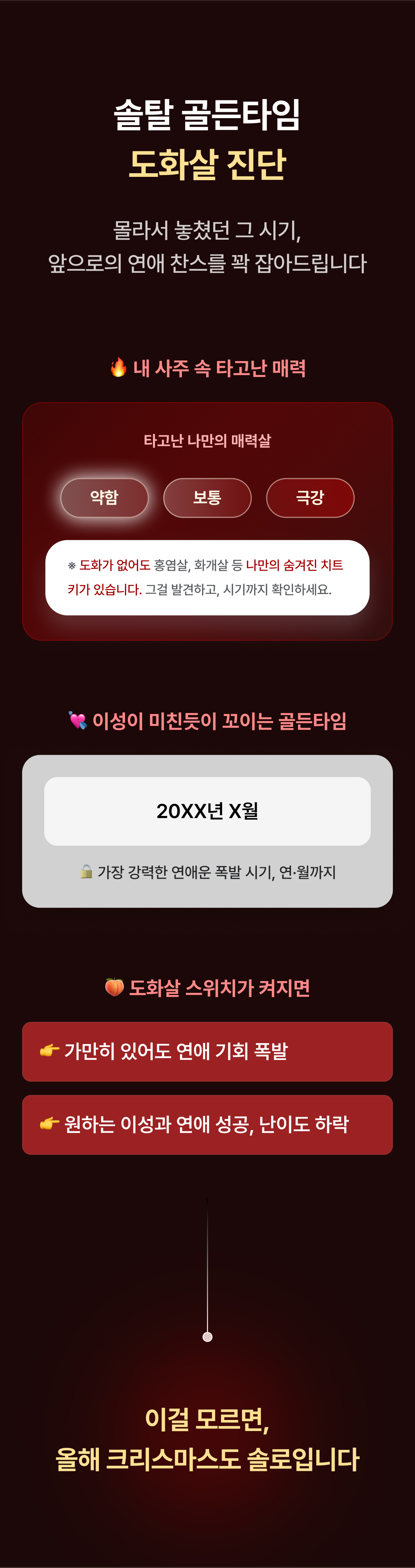인연 사주의 대가, 비단할매 도화살 솔로 탈출: 갖는 법, 시기, 종류