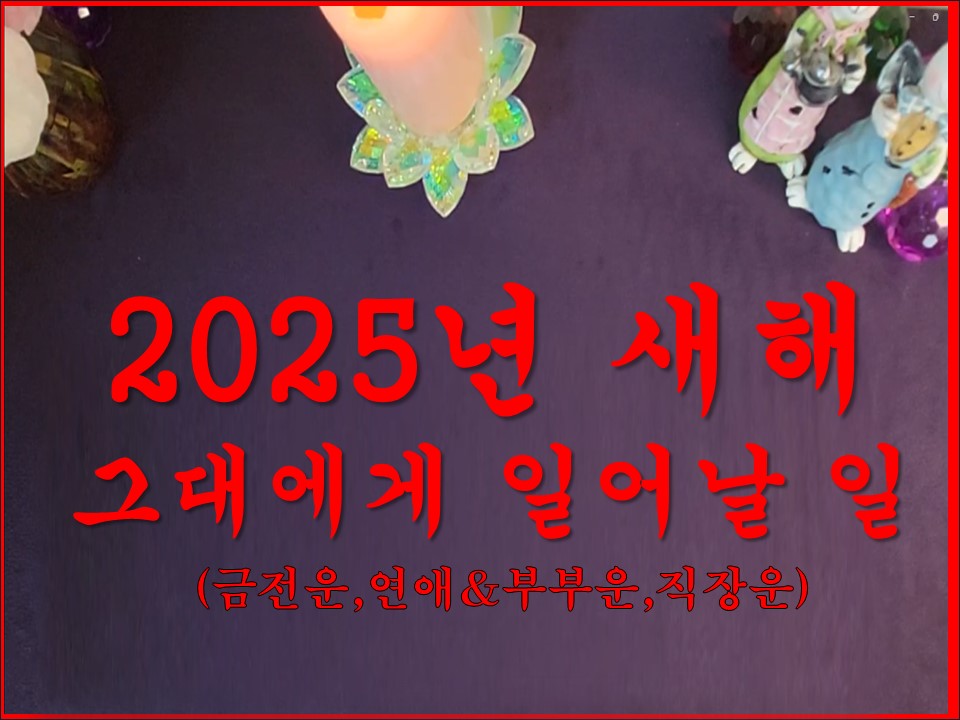 샐리타로 2025년 새해 그대에게 일어날 일 (금전운,연애&부부운,직장운)