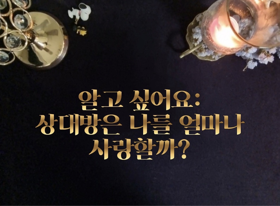 타로라포 알고싶어요:상대방은 나를 얼마나 사랑할까?(3000자~)