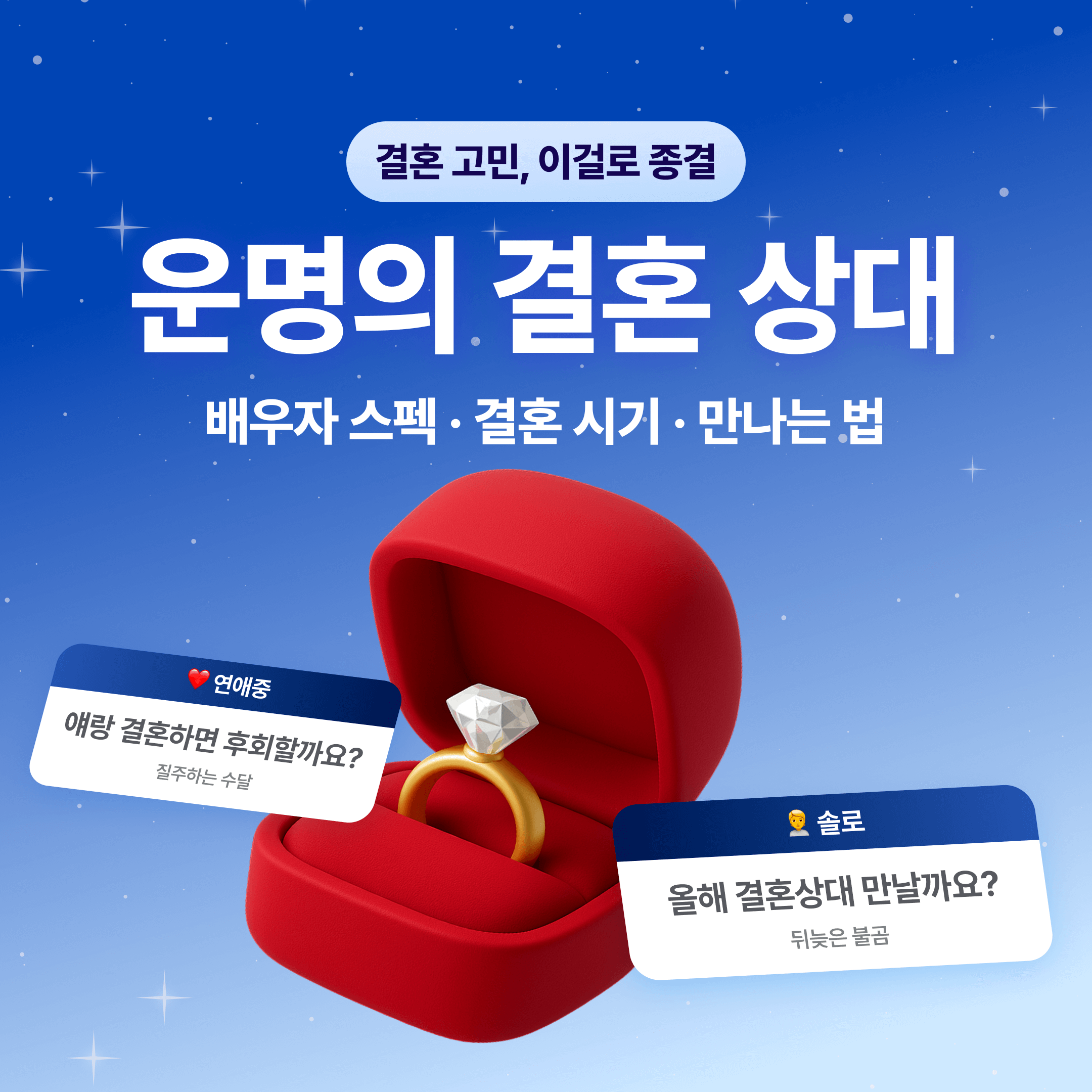 직관 타로 마스터, 차어진 운명의 결혼 상대: 배우자 스펙·결혼 시기·만나는 법